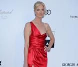 Joely Richardson à l'amfAR 2010, porte une robe Valentino. 20/05/2010