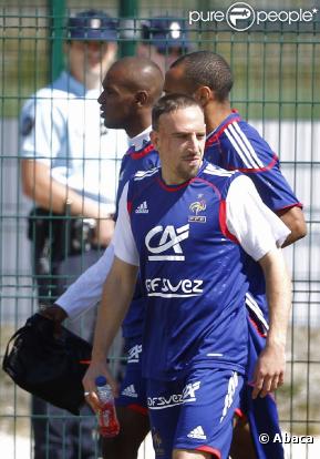 Franck Ribéry en préparation avec les Bleus à tignes, le 24 mai 2010 ! 