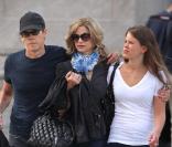 Kevin Bacon, sa femme Kyra Sedgwick et leur fille Sosie à New York le 17 mai 2010