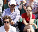 Barbara Schulz et Pascal Elbé à Roland-Garros, le 3 juin 2010
