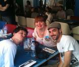 Luce, Ramon et François de Nouvelle Star au Café Sex and the city à Paris, le 4 juin 2010 !
