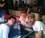 Luce, Ramon et François de Nouvelle Star au Café Sex and the city à Paris, le 4 juin 2010 !