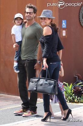David Charvet et Brooke Burke avec leurs enfants dans les rues de Malibu à Los Angeles le 6 juin 2010