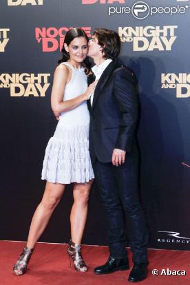Katie Holmes et Tom Cruise, à l'occasion de l'avant-première de  Night and Day , à Séville, en Espagne, le 16 juin 2010.