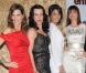 Perrey Reeves, Debi Mazar, Emmanuelle Chriqui et Carla Gugino, à l'occasion de la présentation de la 7e saison de la série  Entourage , aux Paramount Pictures Studios d'Hollywood, à Los Angeles, le 16 juin 2010.