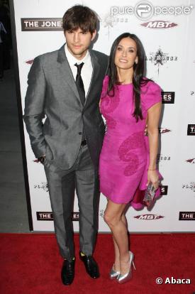 Ashton Kutcher et sa femme Demi Moore 