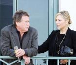 Ryan O'Neal et sa fille Tatum rendent hommage à Farrah Fawcett, disparue le 25 juin 2009.