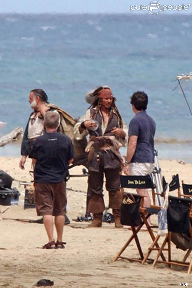 Des photos du tournage de  Pirates des Caraïbes 4. 