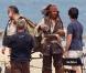 Des photos du tournage de  Pirates des Caraïbes 4. 