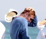 Liam Neeson et ses deux fils à Saint-Tropez, le 3 juillet 2010