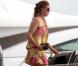 La princesse Beatrice, à Saint-Tropez, s'amuse avec son boyfriend Dave Clark, et des amis. Juillet 2010.