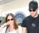Emily Blunt et John Krasinski à l'aéroport de LAX, à Los Angeles, le 13 février 2010.