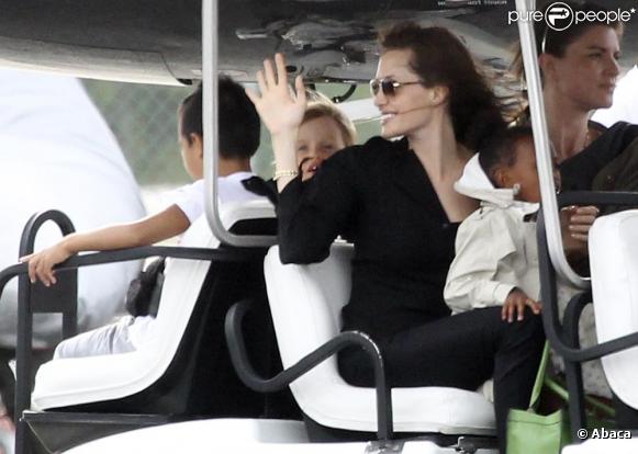 Angelina Jolie à Cancun avec ses enfants