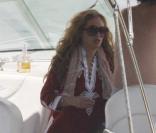 Paulina Rubio profitait, il y a quelques jours, d'une journée ensoleillée pour faire une balade en bateau avec son époux, Nicolás Vallejo-Nágera, sur les côtes de Floride.
 &nbsp; 