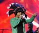 Jamiroquai en concert aux festival des Vieilles Charrues, à Carhaix, le 18 juillet 2010