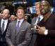 L'équipe du film Expendables a investi la bourse de New York le 19 août 2010 : Jason Statham, Sylvester Stallone, Dolph Lundgren et Terry Crews 