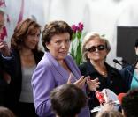 Bernadette, Roselyne Bachelot et Nora Berra à l'inauguration du Train Alzheimer, à Gare de l'Est. 6/09/2010