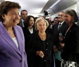 Bernadette, Roselyne Bachelot et Nora Berra à l'inauguration du Train Alzheimer, à Gare de l'Est. 6/09/2010