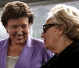 Roselyne Bachelot et Bernadette Chirac à l'inauguration du Train Alzheimer, à Gare de l'Est. 6/09/2010