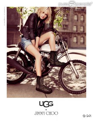 Amber Valletta pour UGG & Jimmy choo