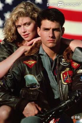 Kelly McGillis et Tom Cruise dans Top Gun