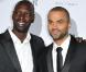Omar Sy et Tony Parker lors de la deuxième édition du Par Coeur Gala le 20 septembre 2010.
