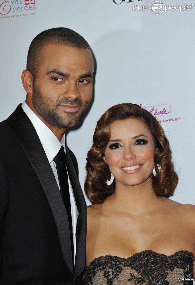 Eva Longoria et Tony Parker lors de la deuxième édition du Par Coeur Gala le 20 septembre 2010.