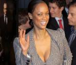 Tyra Banks à l'occason de l'avant-première de  Wall Street : l'argent ne dort jamais , au Ziegfeld Theatre de New York, le 20 septembre 2010.