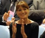 Carla Bruni à l'ONU pendant le discours de Nicolas Sarkozy, le 20 septembre 2010