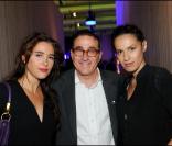 Vahina Giocante, Didier Sapaut et Elisa Tovati à la soirée de lancement de la chaîne Stylia, au Mini Palais, à Paris. 20/09/2010