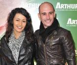 Karima Charni et Cartman à l'avant-première d'Arthur 3, à l'UGC Ciné Cité Bercy, le 26 septembre 2010