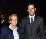 Wanda Ferragamo et James Ferragamo lors du défilé Salvatore Ferragamo à Milan, le 26 septembre 2010