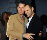 Stefano Tonchi et Massimiliano Giornetti lors du défilé Salvatore Ferragamo à Milan, le 26 septembre 2010