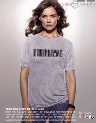 Katie Holmes pour la campagne Buy Life - Association Keep a Child Alive