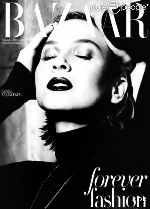 Renée Zellweger en couverture du Harper's Bazaar UK du mois de novembre 2010 