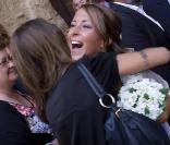 Elisabetta Canalis est de retour chez elle en Italie près d'Oristano en Sardaigne le 20 septembre 2010 lors du mariage d'une de ses amies  