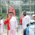 PHOTOS : Avec David Douillet, Stéphane Diagana et Teddy Riner, le trajet chaotique de la flamme olympique à Paris...