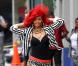  Rihanna sur le tournage de son dernier clip What's my name dans le quartier du East Village à New York le 26 septembre 2010 