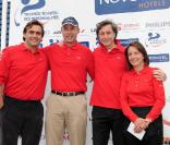 Emmanuel Chain et Patrick de Carolis lors du tournoi de golf des personnalités à Guyancourt le 15 octobre 2010