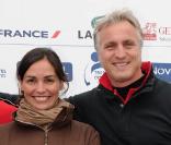 Inés Sastre et David Ginola lors du tournoi de golf des personnalités à Guyancourt le 15 octobre 2010