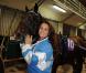 Faustine Bollaert au 17e Trophée Epona, à Cabourg. 16/10/2010