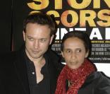 Vincent Perez et Karine Sylla à l'avant-première de Shine a light à l'Olympia, le 9/04/08