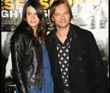 David Hallyday et sa femme Alexandra à l'avant-première de Shine a light à l'Olympia, le 9/04/08