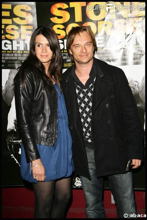David Hallyday et sa femme Alexandra à l'avant-première de Shine a light à l'Olympia, le 9/04/08