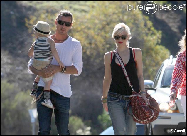 Gavin Rossdale et Gwen Stefani avec leur fils Zuma, le 3 novembre 2010