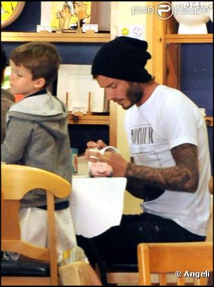 David Beckham et son fils Cruz, Los Angeles, novembre 2010