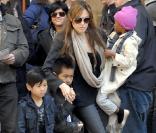 Angelina Jolie et ses enfants Zahara, Pax et Maddox 
