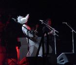 Photo exclusive - Matthieu Chedid en concert : un Mister Mystère électrisant... Johnny Hallyday savait-il dans quoi il plongeait en le rejoignant sur scène le 3 décembre 2010 ?