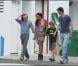 Barbara Becker, son fils Elias Becker et son mari Arne Quinze déjeunent et se baladent à Miami, le 26 novembre 2010