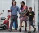 Barbara Becker, son fils Elias Becker et son mari Arne Quinze déjeunent et se baladent à Miami, le 26 novembre 2010